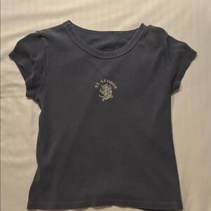 Brandy Melville Navy Tee with St. George Emblem